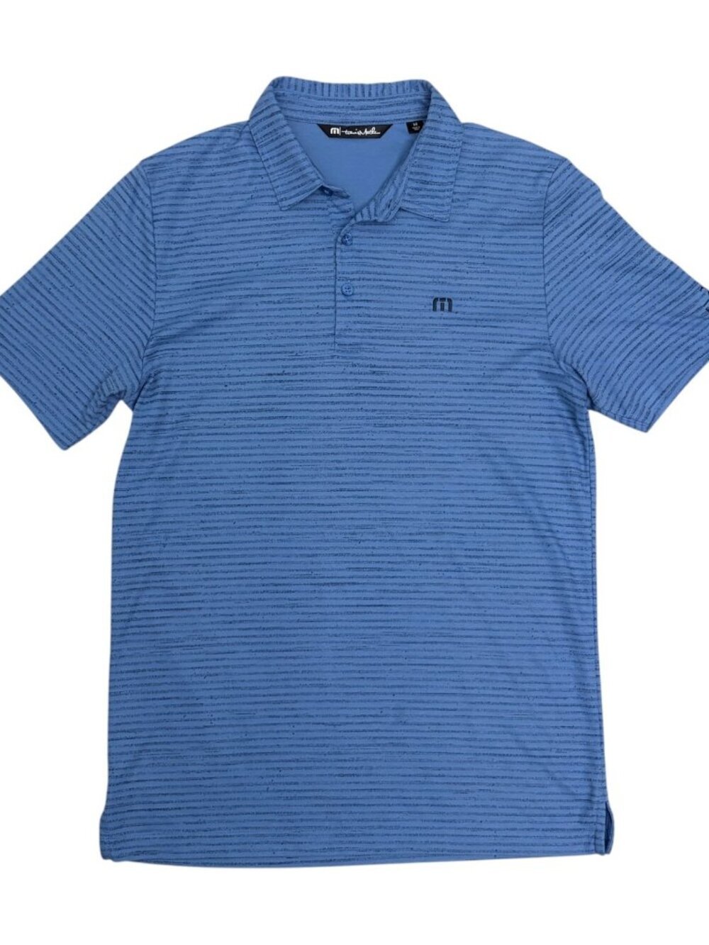 TRAVIS MATHEW GOLF Polo Shirt Short Sleeve Summer Breathable Blue Mens Medium